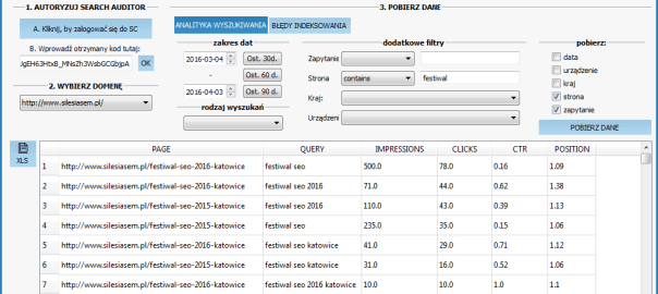 Clusteric Search Auditor Analityka wyszukiwania