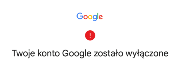 konto Google zablokowane